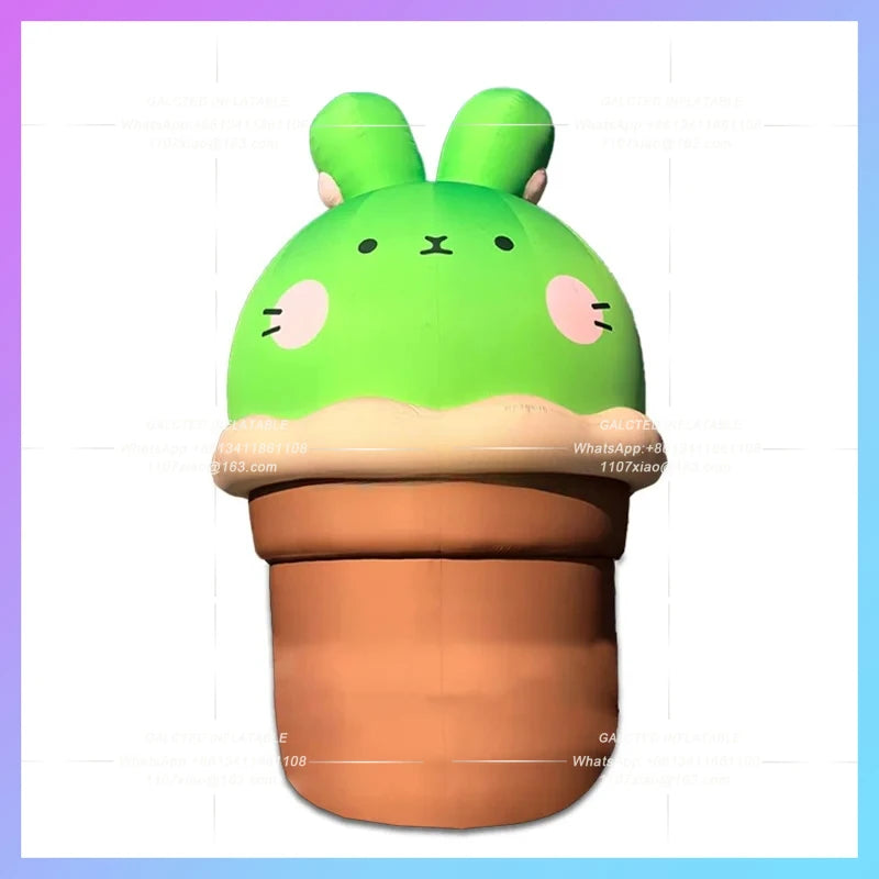inflatable rabbit cute cartoon animal 3meter custom giant amusement park festival celebration decoration