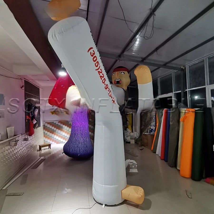 Promotion on Kicking Leg 3mH Inflatable Karate Model Taekwon Kick Man Kicking Leg for Advertising
