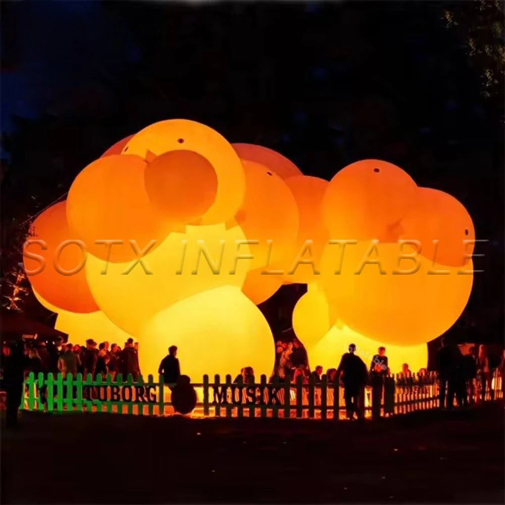 Cloud Art Exhibition Custom Inflatable Cloud Balloon Decoration For Ceiling Giant 8m 10m Inflatable