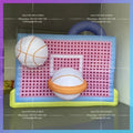 sports games hanging in the atrium Inflatable cartoon custom basketball hoop model  NBA atmosphere hanging lights props