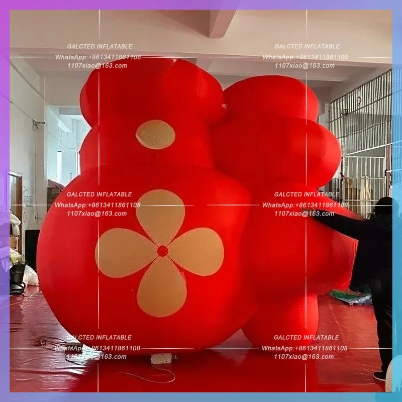 inflatable red lantern huge cartoon Chinese snake year lucky lanterns shop restaurant Chinatown decoration