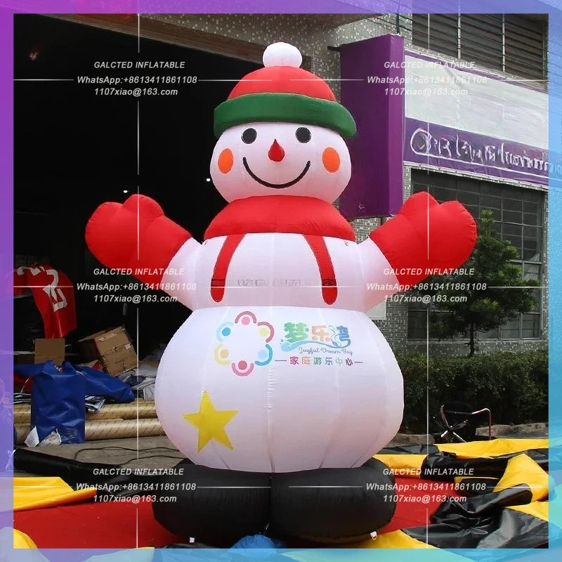 Inflatable Snowman Blow 3 Meters up Cartoon Snowman Inflatable Toys for Display Toys