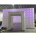 Nightclub Giant Outdoor Portable House Rushed White Black Air Inflatable Cube Tent With Led Lights And Windows For Wedding Party