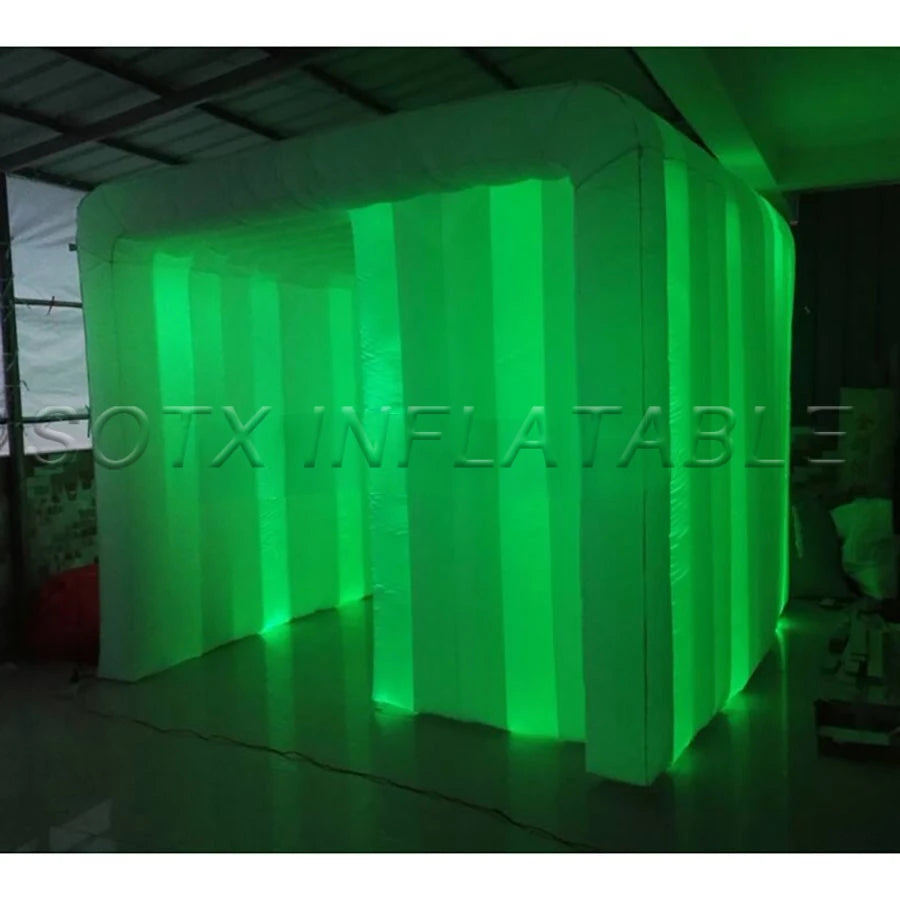 controller for rental New Style oxford fabric cube inflatable photo booth tent with 16 colors changing by remote