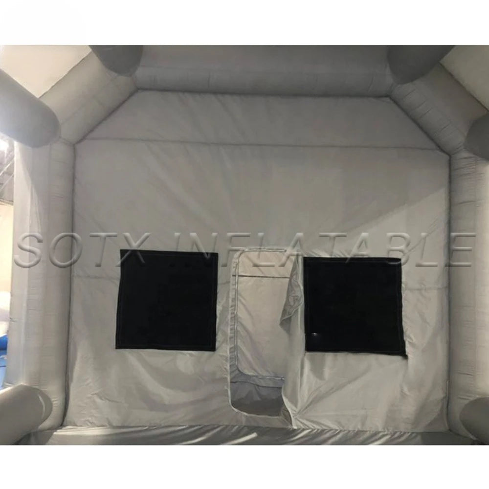 Cabin With 2 Blowers Multicolors Blow Up 26x13x10ft Inflatable Spray Paint Booth Tent For Car Truck Portable