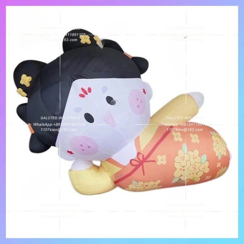 Tang dynasty dress lying Inflatable cartoon Xiao Douyuan Osmanthus model of the in mid-autumn lantern props