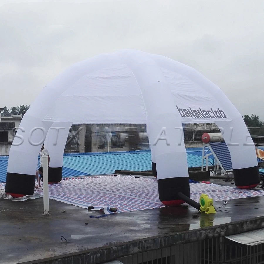 Event Made In China Attractive Giant 8m Diameter With 5 Legs White Inflatable Spider Tent With Custom Logo For Spain