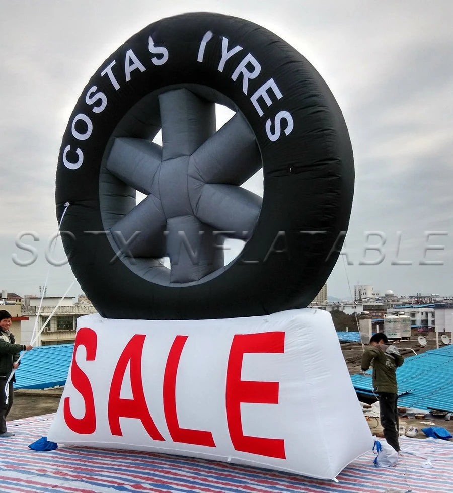 Model for Promotion Giant Inflatable Advertising Tire Balloon Inflatable Tyre
