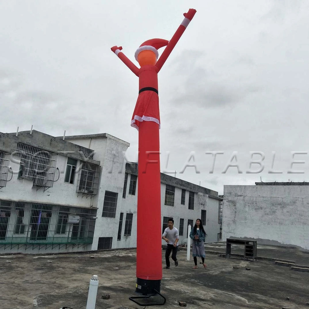 Promotion Decoration 6mH Inflatable Santa Claus Air Dancer for Advertising