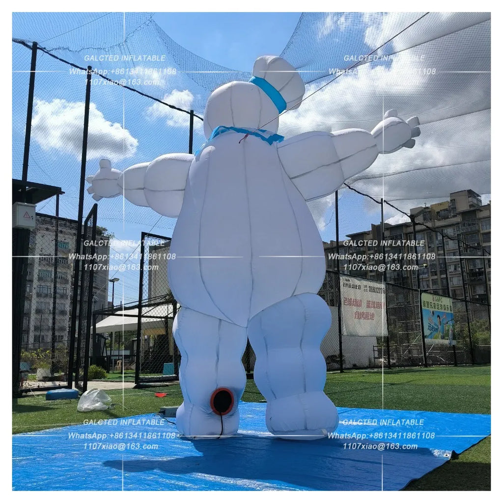 Inflatable Marshmallow Man With Blower Giant Outdoor Advertising Display For Event And Promotion