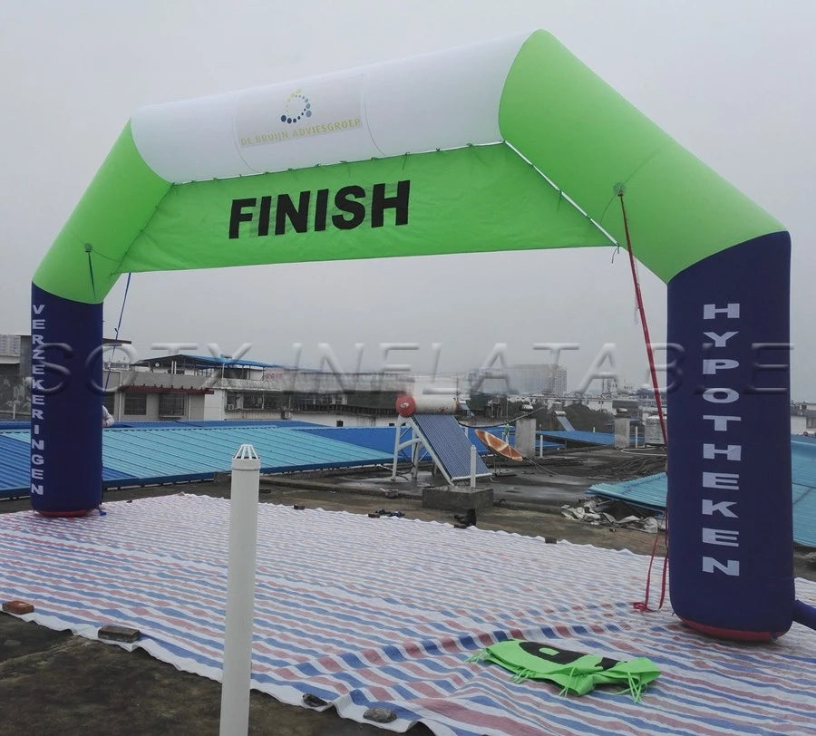for Advertisement 8mWx4.5mH Custom Inflatable Arch with Removable Start and Finish Banner