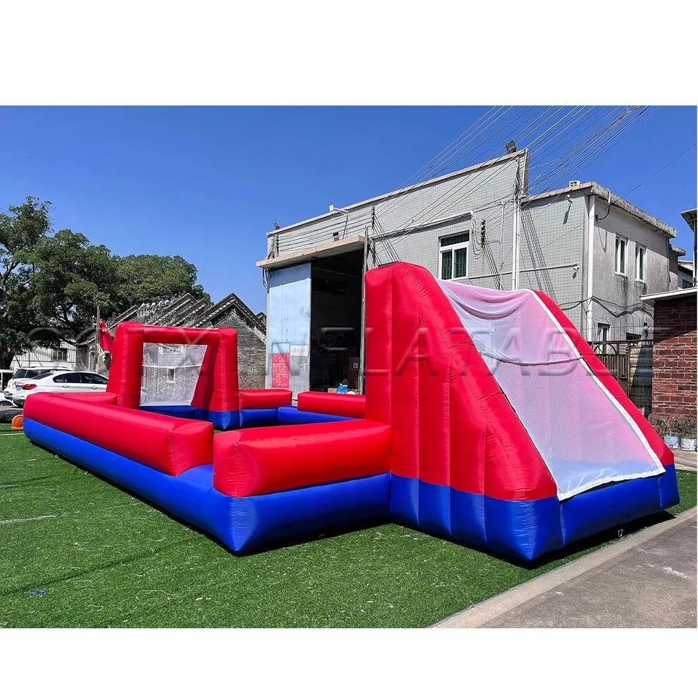Playground For Shooting Game Giant Inflatable Soccer Field Football Pitch Sport Bumper Ball Inflatable Soccer Paintball Area
