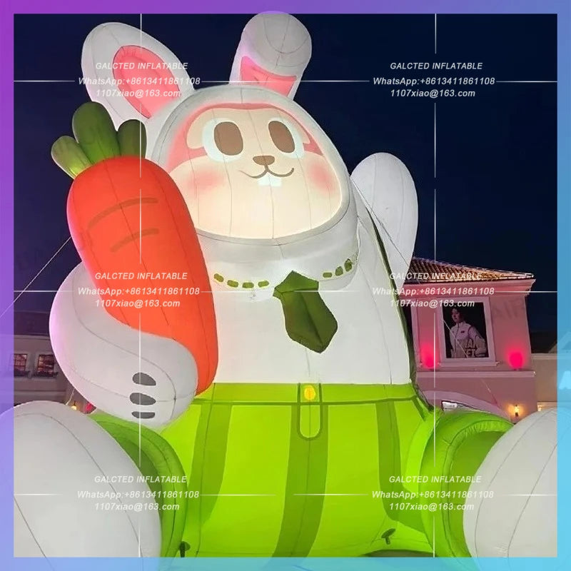 inflatable rabbit carrot big ear balloon Giant sitting down rabbit continue inflatable