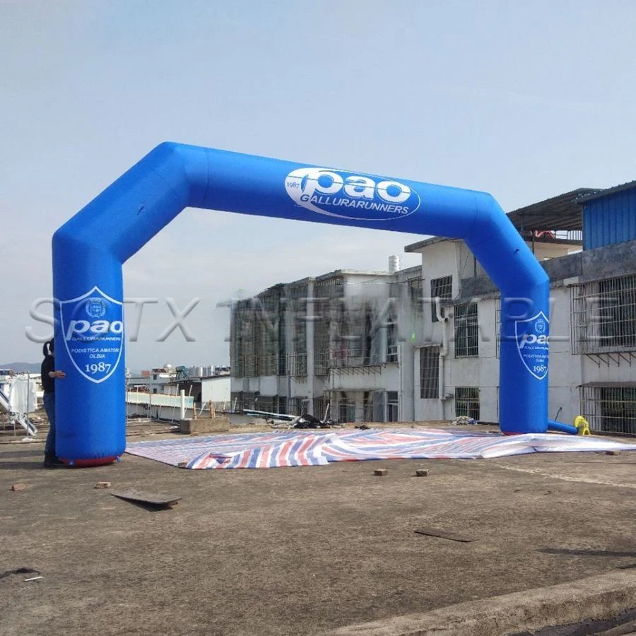 with removable banner for running Finish line Inflatable Race Arch,Customized logo 8x4m sport game gate balloon