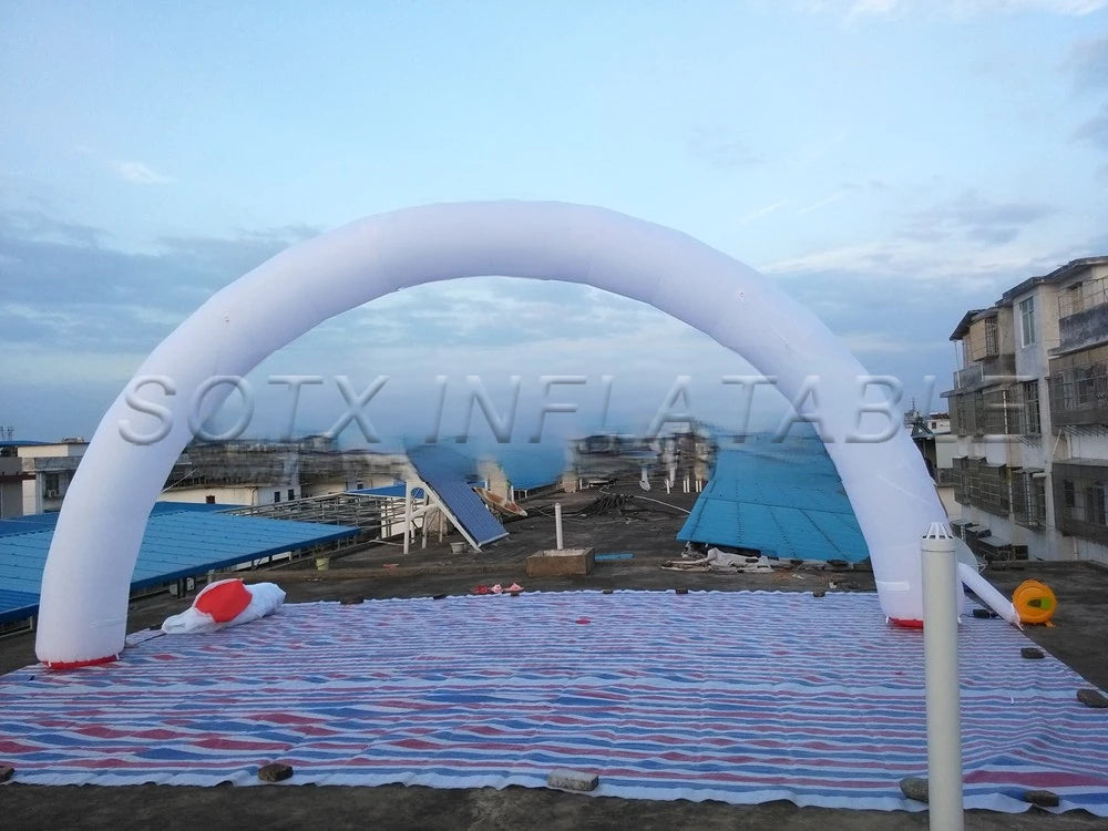 lightingfor night run LED color changing tube curved inflatable start finish line archway with