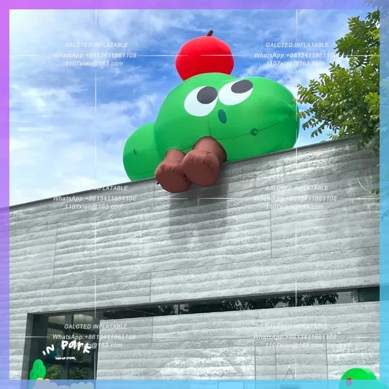 sitter dummy ins style Inflatable apple tree air model  exterior facade rooftop lighting drainage ip custom ad decoration