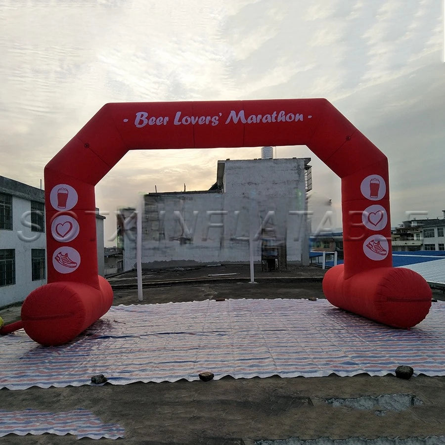 Archway With Air Blower Ace Angle Free Standing Start Line Pu Coated Inflatable Racing Arch,Beer Lovers Malathon