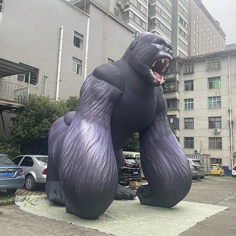 zoo camping theme park Halloween Inflatable simulation gorilla model atmosphere decorated children interaction