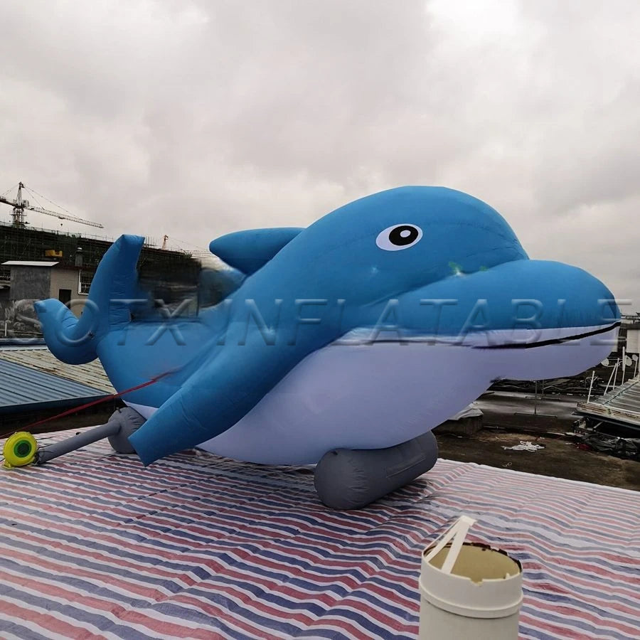 Aquarium Store Open Long giant outdoor advertising item inflatable Dolphin for event and show or