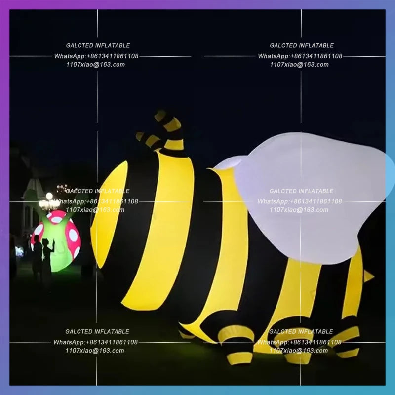 inflatable honeybee flying bee Customize logo farm  insect for beneficial animal protection theme activity