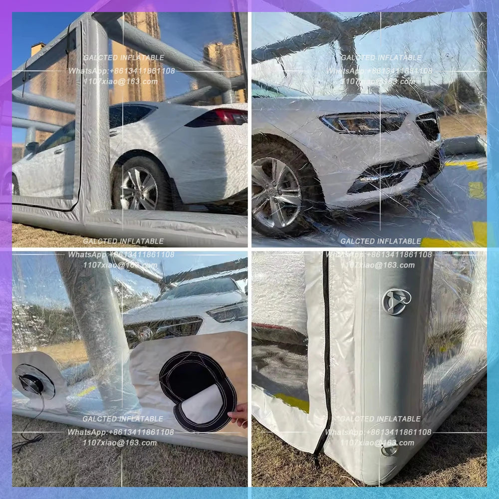Inflatable Paint Booth Car Airtight Inflatable Car Garage Tent Cover Carport Garage Pvc Waterproof Show Capsule Shelter For Show