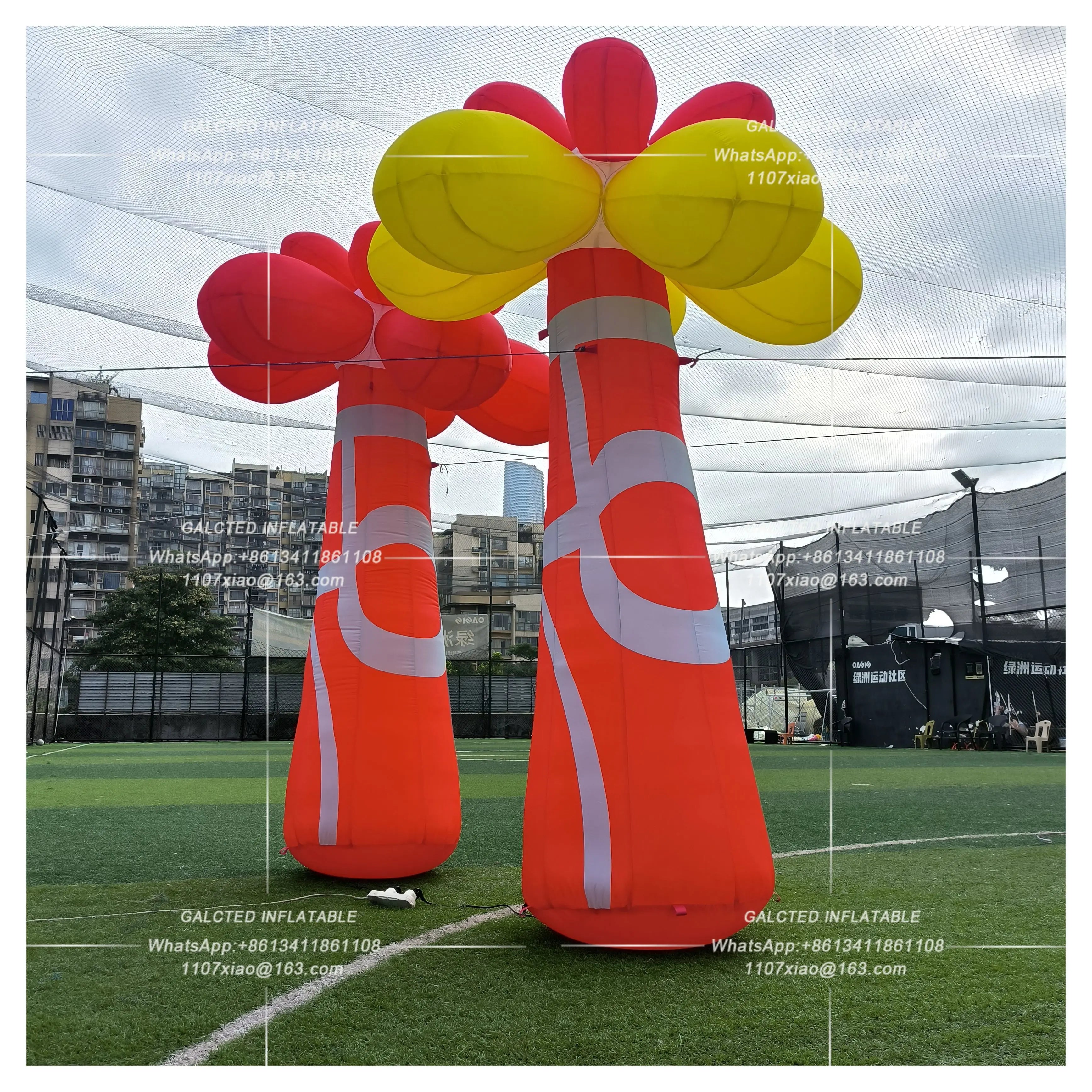 Inflatable Exotic Plant With Blower Giant Outdoor Advertising Display For Event Decoration And Promotion