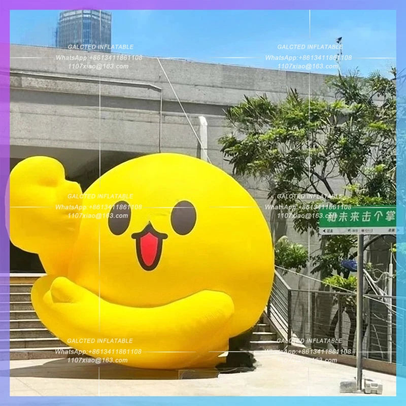 inflatable doll give me five encourage Yellow giant  smile cartoon doll