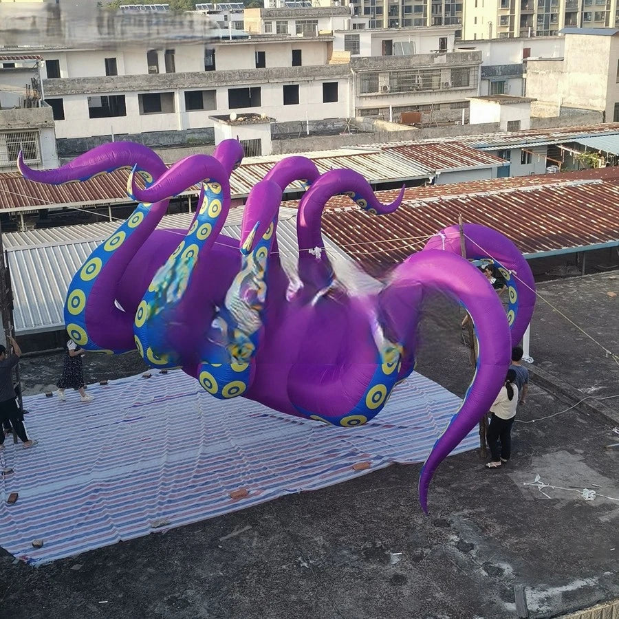 Advertising or Decorations Giant 6m Diameter Inflatable Octopus with Tentacles Inflatable Monster Animal Model for
