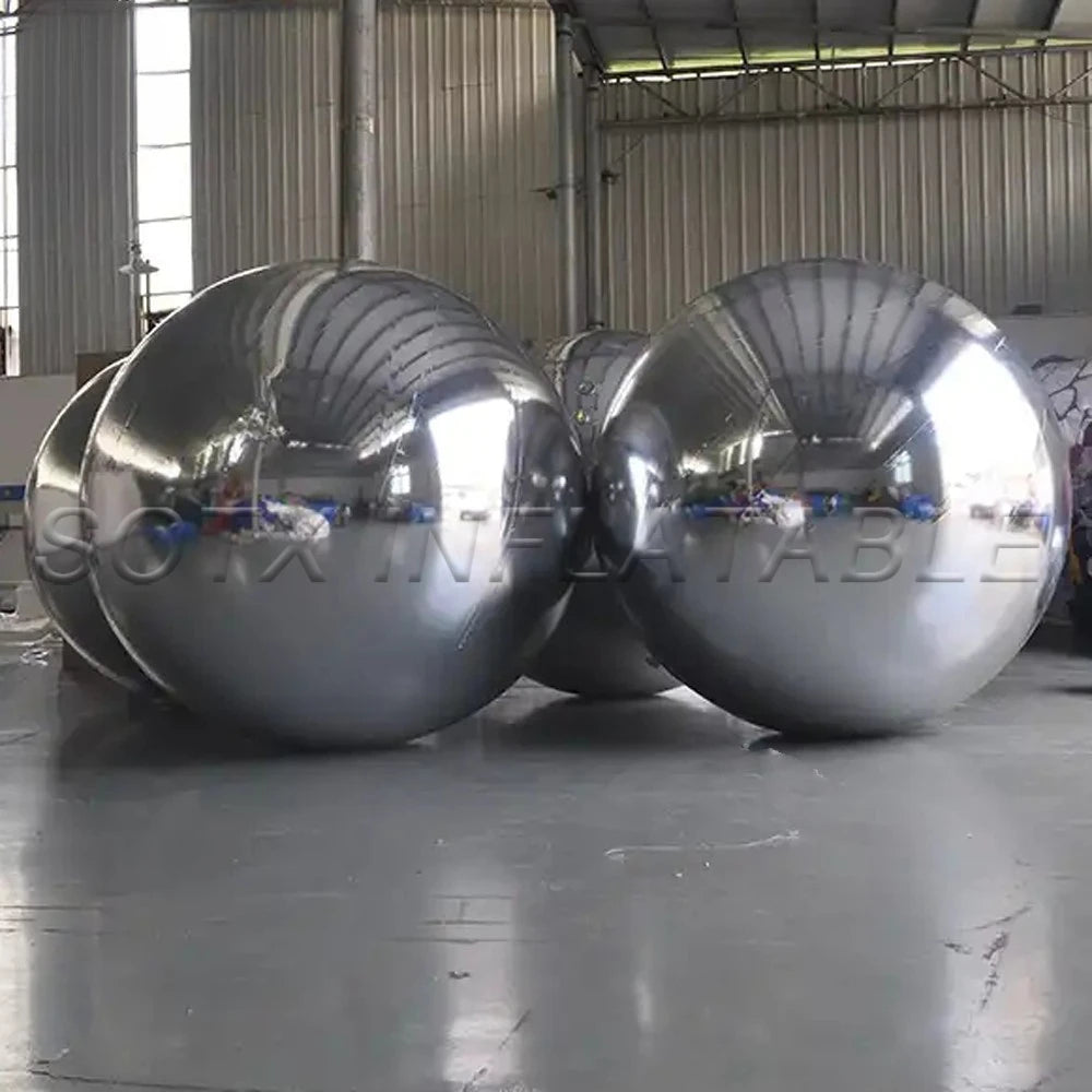 Mirror Spheres Dazzling Silvery Inflatable Mirror Ball Giant Outdoor For Disco Party Decoration 0.5&1meter Inflatable