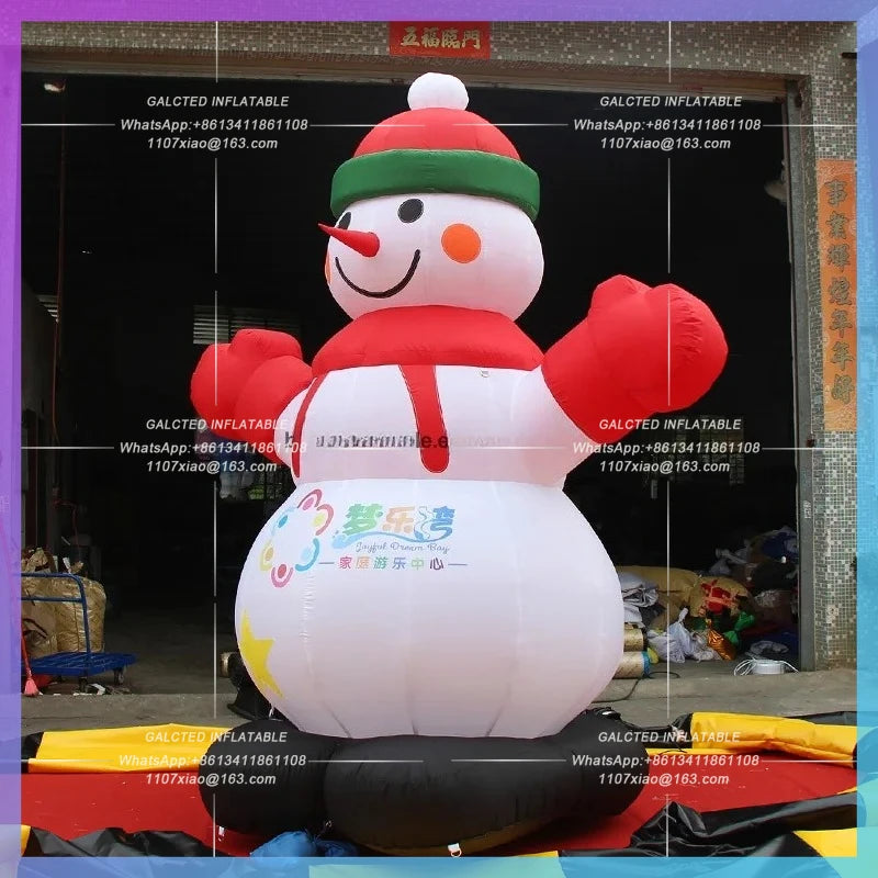 Inflatable Snowman Blow 3 Meters up Cartoon Snowman Inflatable Toys for Display Toys