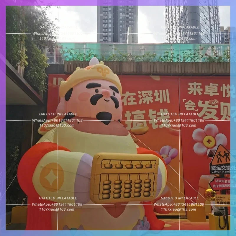 Chinese New Year Chinatown atmosphere Inflatable cartoon god of Wealth Air Model  layout advertising props