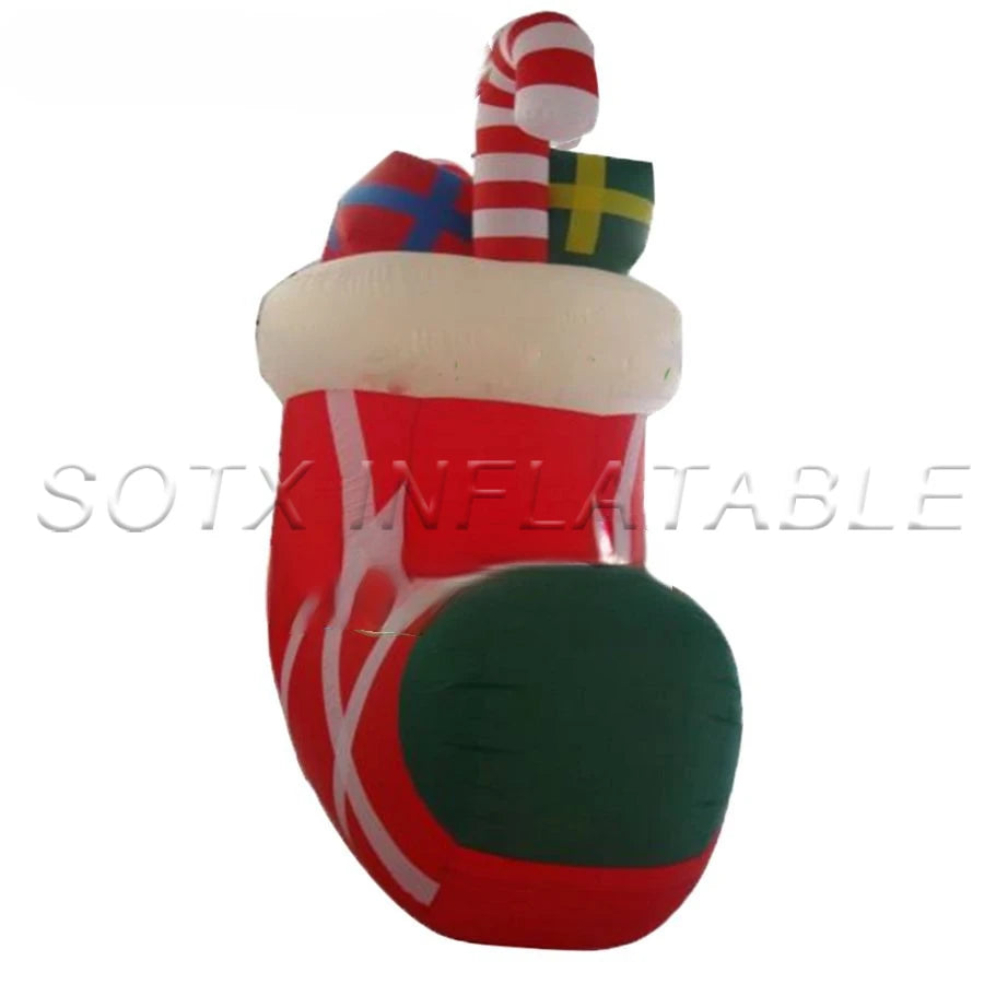 inflatable party decor Hot selling giant airblown Chritmas gifts and candy sticks in Christmas stockings