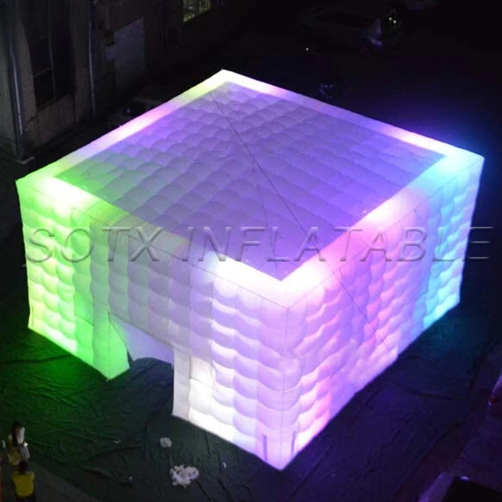 Customized For Usa 2024 New Arriver 8x8x4m White Inflatable Cube Tent Cubic Marquee House Square Party Wedding Cinema Building