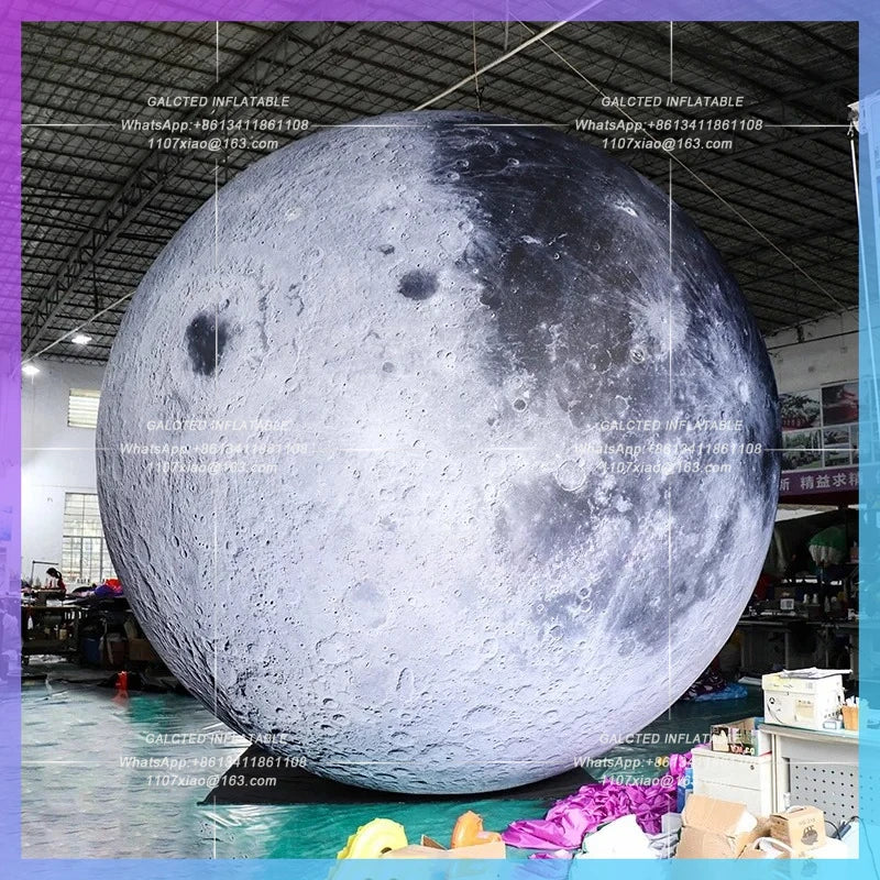 Diameter Airblown Planet Solar Custom Size Inflatable Moon Ball with Light 1-6 Meters  System Balloon Toy for Decoration