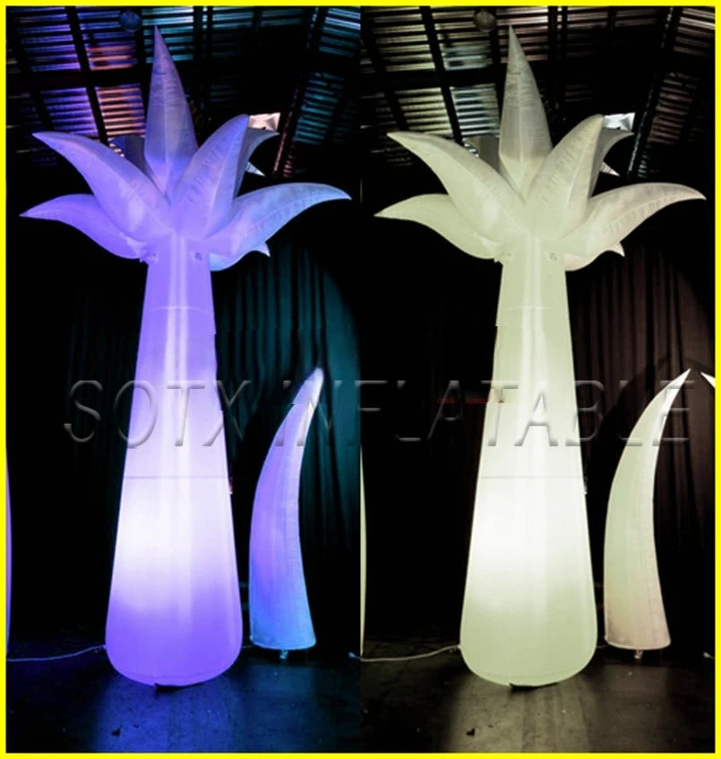 Night Event/Party Beautiful Staniding Decoration Inflatable Palm Tree With LED Lights For