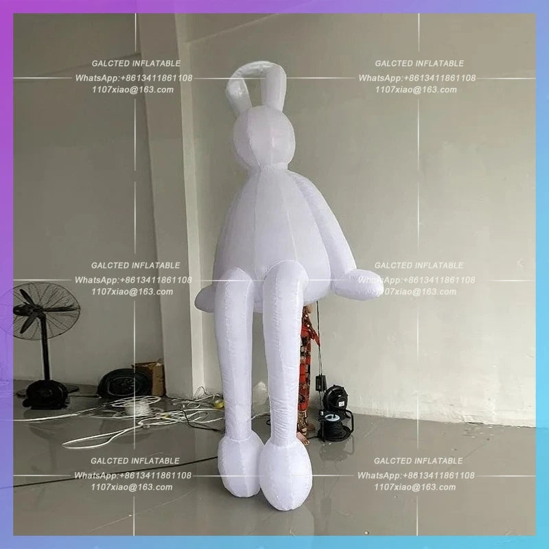 mid-autumn Festival drainage door Inflatable cartoon White Rabbit Model advertising can be customized logo props