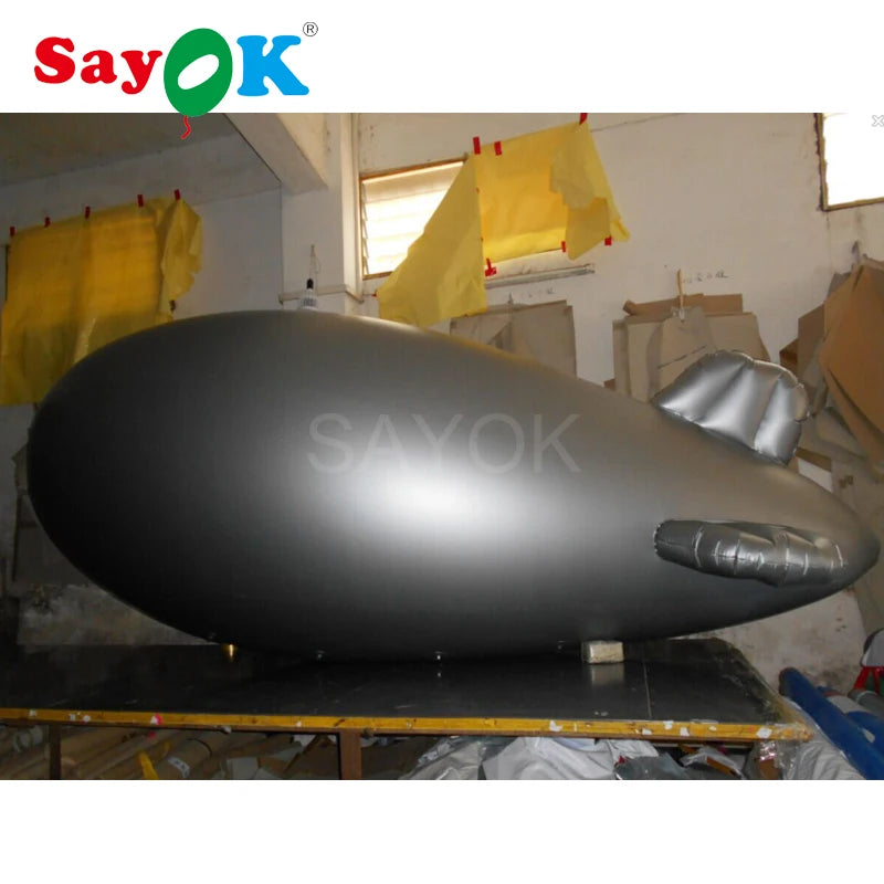 Customize Inflatable Helium Blimp Display Advertising Helium Airplane Inflatable Zeppelin Balloon for Event Promotion