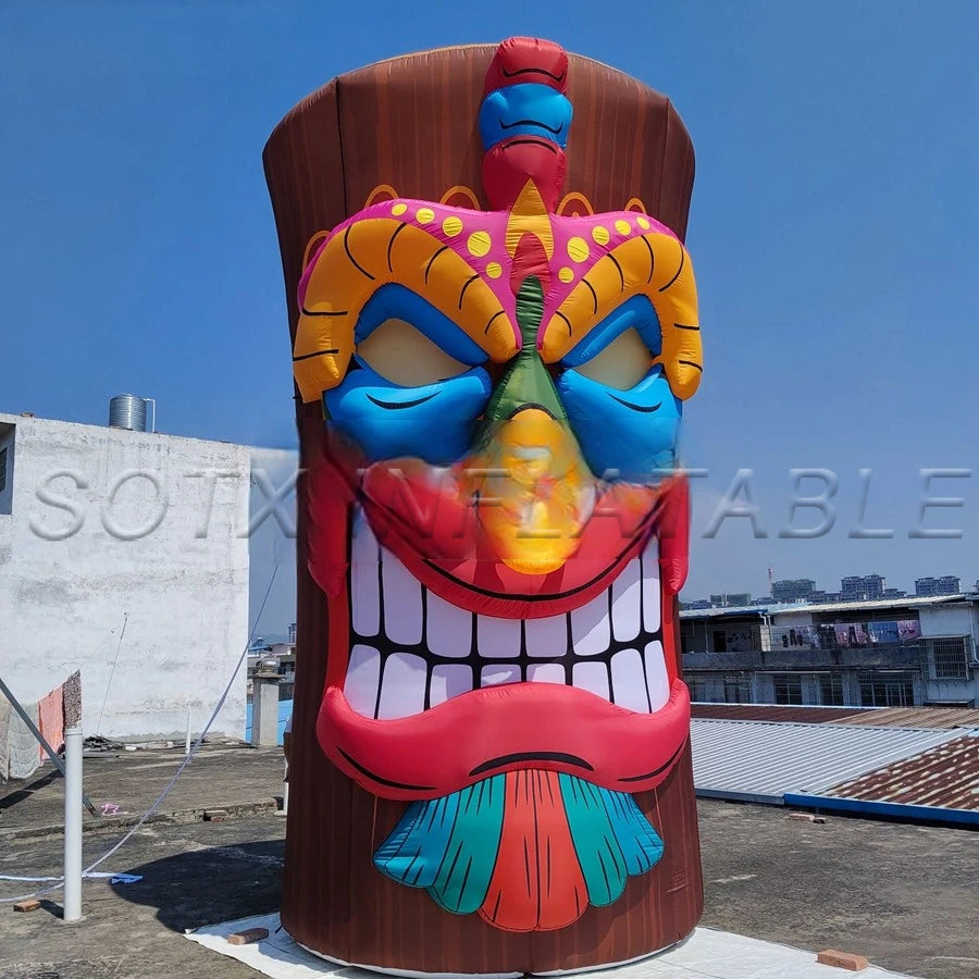 Advertising DecorationOutdoor 5mH Tiki Statue Stump Inflatable Stump Model for