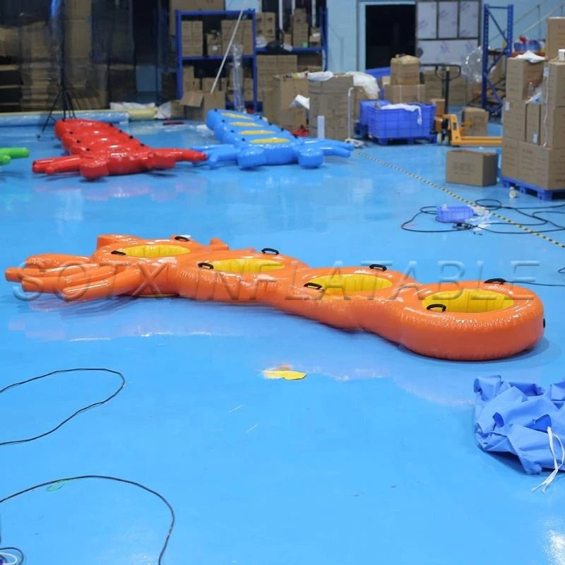 Swimming Pool Beach 3.5m PVC Inflatable Lobsters Shape Floating Row Raft Inflatable Float Lobsters for Adult Kids Summer