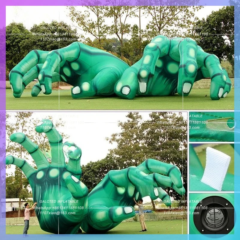 Inflatable Ghost Hand Giant Hand Skeleton Balloon Inflatable Toys Amazing  Inflatable Halloween Outdoor Decorations-Toys