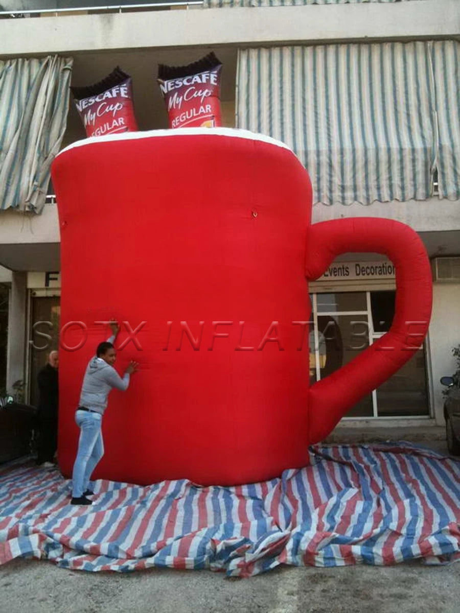 cup for advertising 2017 Hot sale propaganda giant inflatable coffee cup, huge inflatable