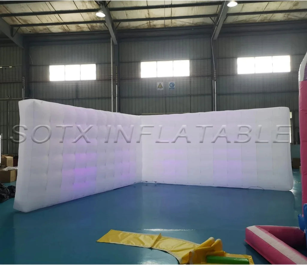 Meeting Space Office 25.5ft Inflatable Wall Structure Tent Inflatable L Shaped Wall Tent for Events Conference Exhibitions