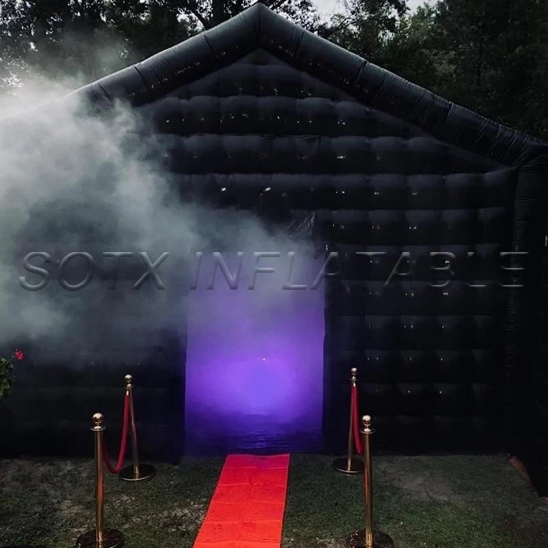 Outdoor Shows Birthday Nightclub Tent Disco Light Portable Black Cube Party Tent Square Gazebo Event Room Company for