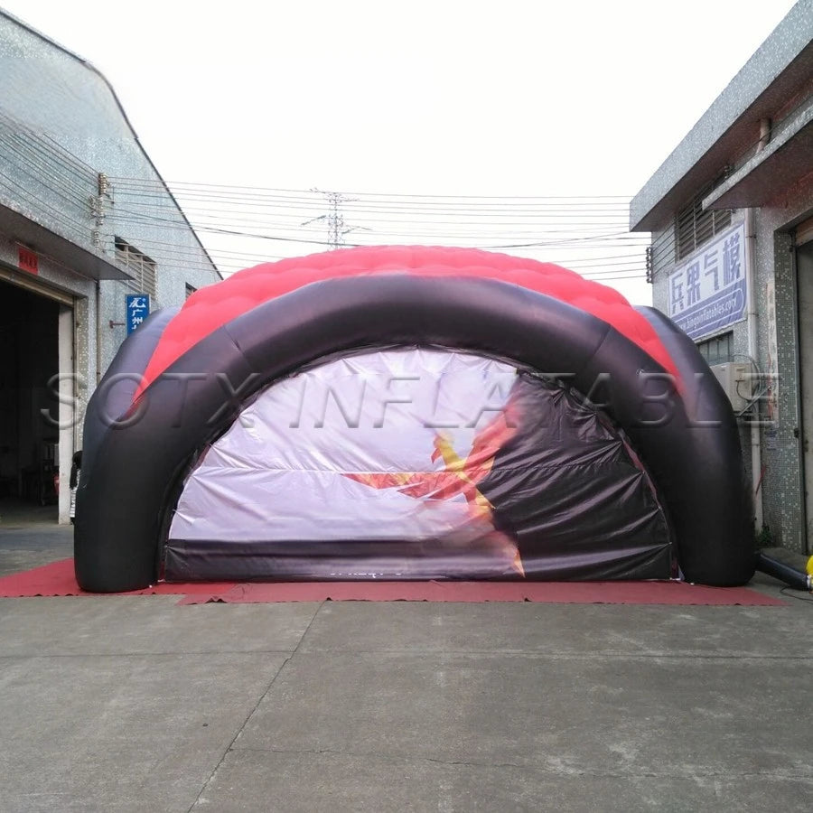door curtains for sale Customized 7x7m printing Advertising inflatable dome,inflatable marquee with 4 beams and removable