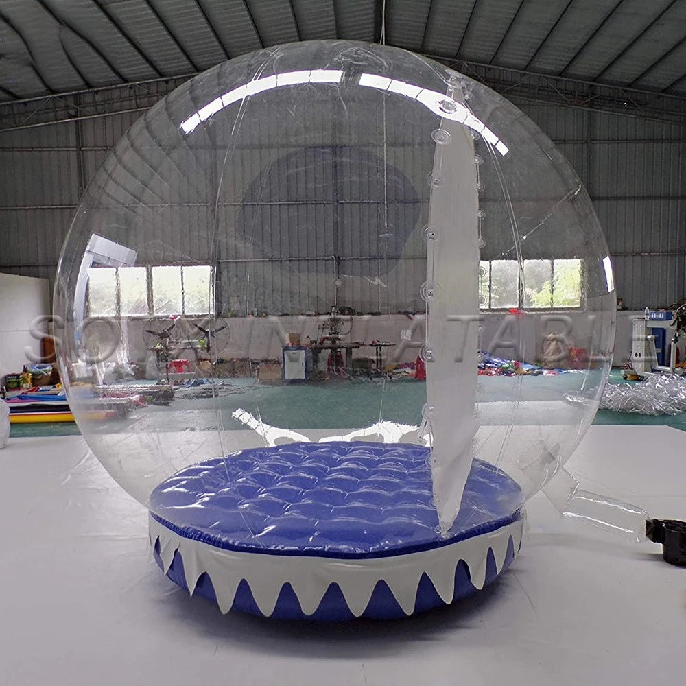 Snowball For Party Christmas Decoration Inflatable Snow Globe With Custom Background And Jumping Bed Outdoor Dome Bubble Tent