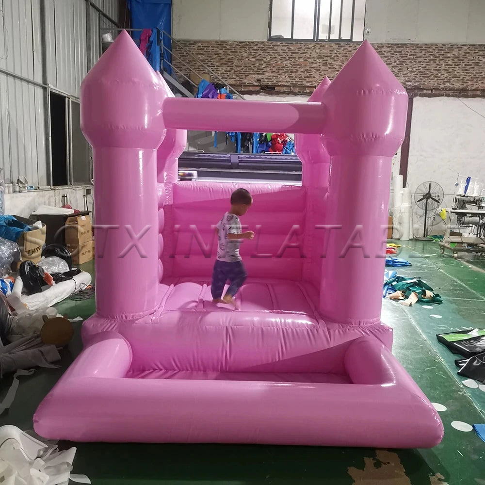 with ball pit 8x10ft kids ballpit jumping bounce castle inflatable toddler white bouncy house pink jumper