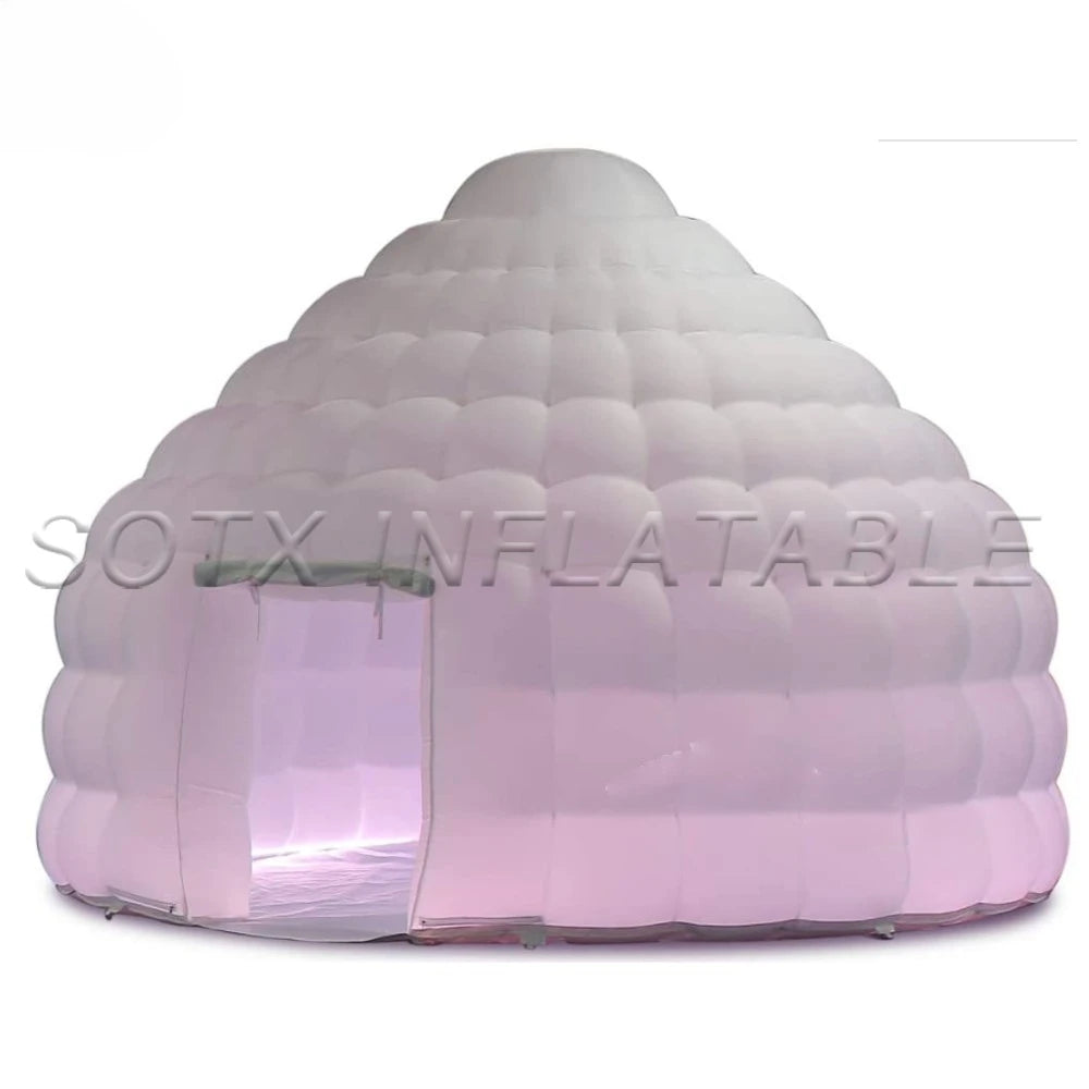 Advertising Decoration Outdoor Large Inflatable Dome Igloo Tent With Led Light Luxury Air House For Fair Event Carnival