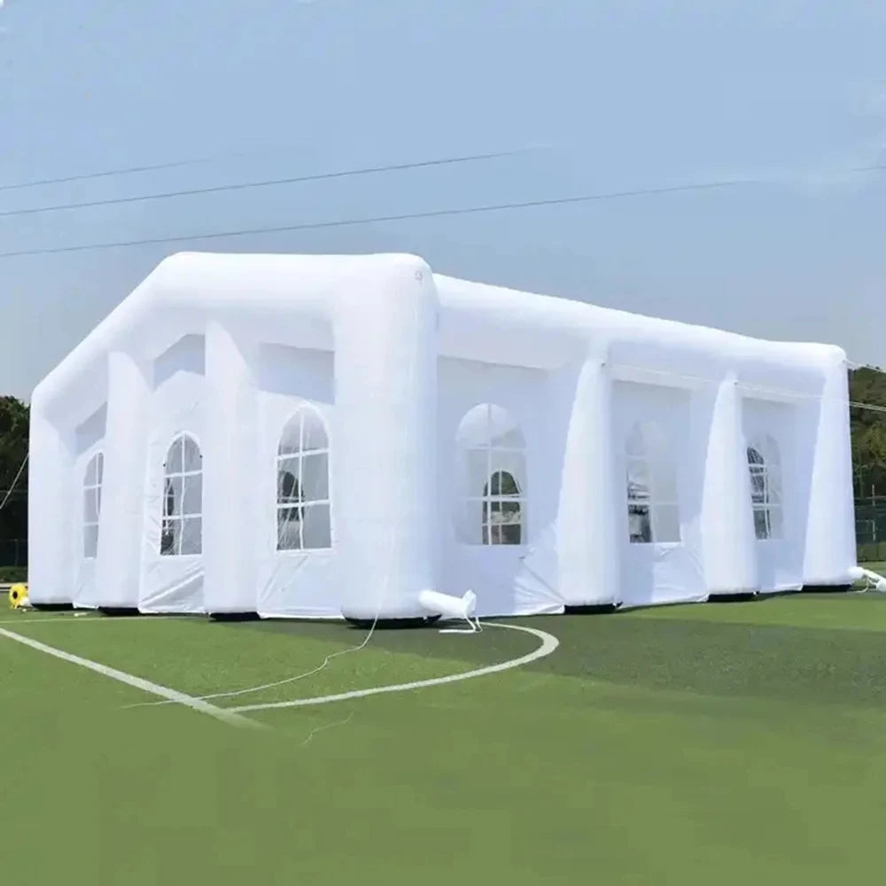 Customizable Shape & Color Popular Long White Square Inflatable Wedding Tent With Windows For Outdoor Party Or Event Supply