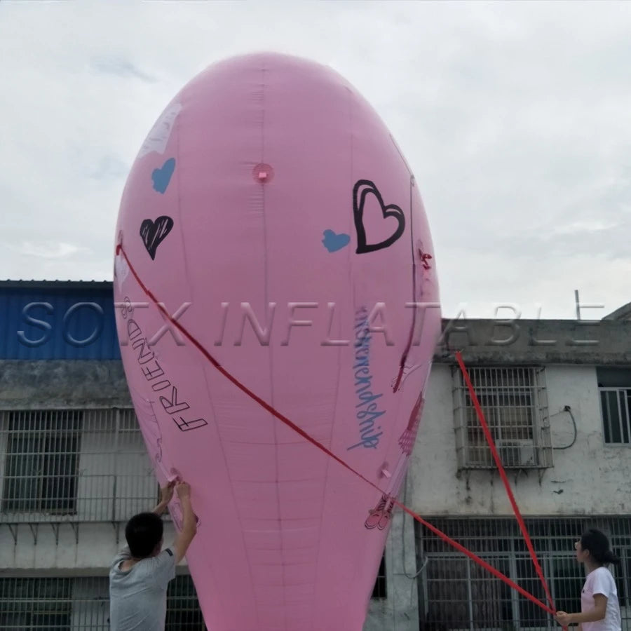 Party Decoration Inflatable Heart Shaped Model with Base for Valentine's Day Advertising