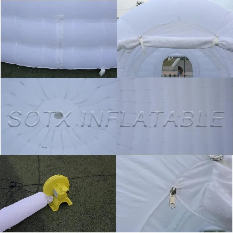 Wedding Show Exhibition Giant Inflatable Dome Tent Inflatable Igloo Dome Tent Marquee Lighting House for Party